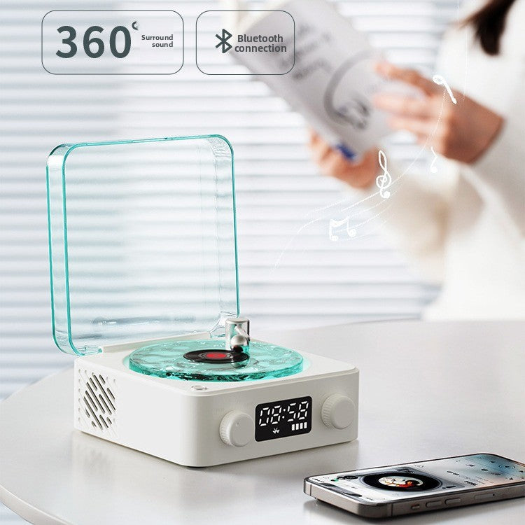 Mini Tocadiscos Relajante 🎶 – Luz + Sonido + Ambiente en Uno