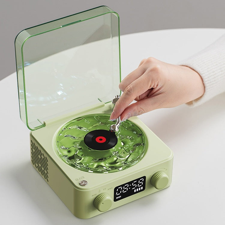Mini Tocadiscos Relajante 🎶 – Luz + Sonido + Ambiente en Uno