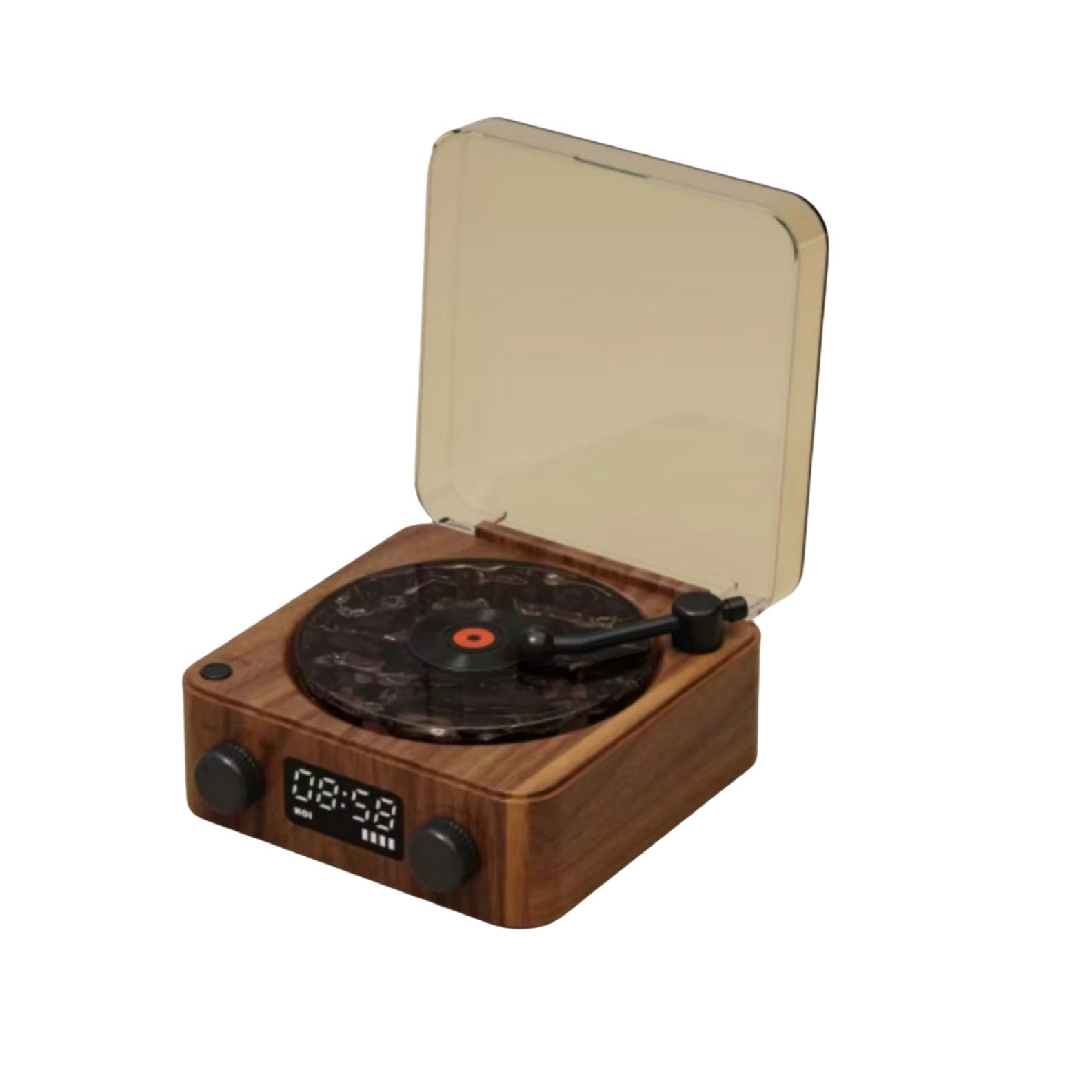 Mini Tocadiscos Relajante 🎶 – Luz + Sonido + Ambiente en Uno
